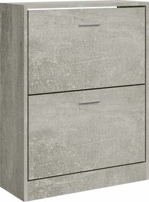 vidaXL Pantofar, gri beton, 63x24x81 cm, lemn compozit