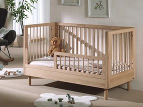 Set Complet Mobilier Cameră Bebelus Forrest Oak, din Lemn Masiv de Stejar, Natur: Pătuț Convertibil (70x140 cm), Comodă cu 3 Sertare și Dulap cu 2