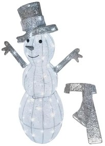 Decorațiune LED de Crăciun de exterior 80xLED/3,6W/230V IP44 82 cm om de zăpadă