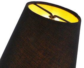 Lampă de masă de design neagră 3 lumini cu abajururi cleme - Wimme