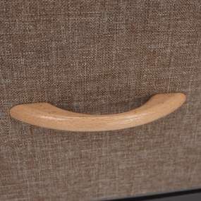 Comodă cu sertare din material textil HAZEL TIP 2,maro, M