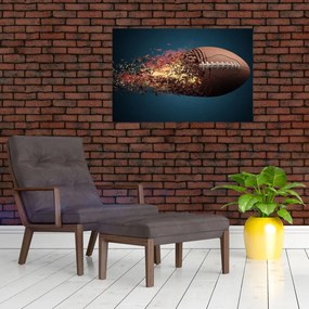 Tablou - Minge de ruggby în acțiune (90x60 cm)