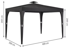 Deuba Pavilion ratan 3x4 m - antracit