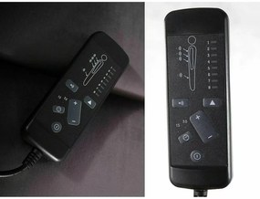 Fotoliu recliner cu functie de masaj Pegaz M velvet gri Blu14