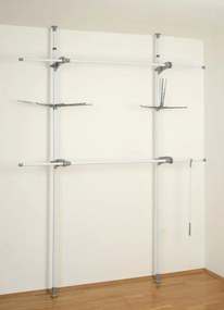 Suport pentru haine Herkules Twin, Wenko, 116 x 165 cm, extensibil, inox/polipropilena