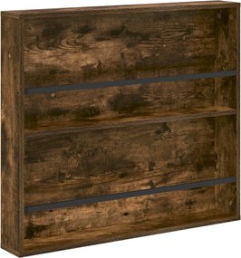 vidaXL Raft pentru reviste cu raft Stejar fumuriu 80 x 12 x 70 cm