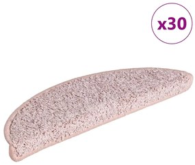 vidaXL Covorașe scară 30 buc roz deschis 65x21x4 cm