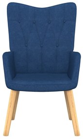 327527 vidaXL Scaun de relaxare, albastru, material textil