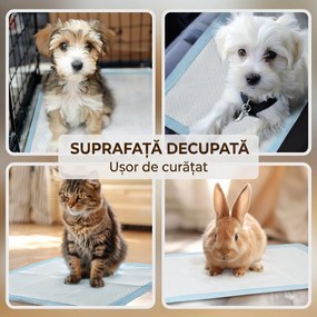 PawHut Set 100 Covoare Absorbante pentru Câini cu 6 Straturi, Covoare Igienice pentru Câini, 45x30 cm, Albastru | Aosom Romania