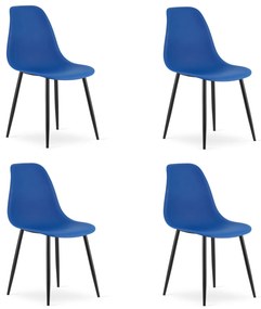 Scaun BLUE OSAKA cu picioare negre
