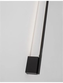 Aplica de perete LED design liniar GROPIUS negru, L-90cm, H-9cm