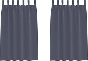 vidaXL Perdele Opaque cu Inel 2 pcs Antracit 175 x 140 cm Poliester