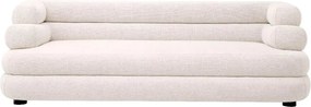 Canapea design LUX cu spatar rotunjit Malaga S, Lyssa off-white