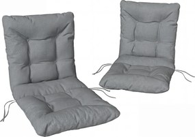 Outsunny Pernă de exterior cu spătar și chingi, saltea hidrofugă pentru interior și exterior, Gri deschis | Aosom Romania