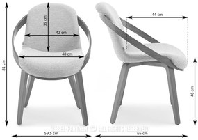 Scaun Lila K (negru + stejar). 1111103