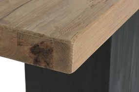 Consolă din lemn de pin reciclat, finisaj natural, masă consolă pentru hol sau living, „Bucolic”
