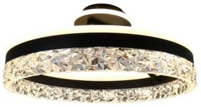 Lustră LED dimabilă aplicată LED/86W/230V 3000-6500K negru + telecomandă