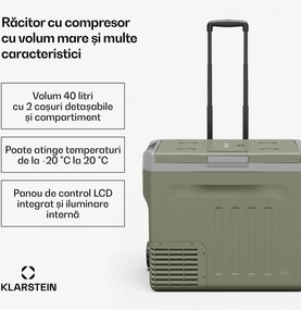 Klarstein Răcitor cu compresor PolarForce 30L| Panou LCD, iluminat, off-road, protecție baterie, 12V/230V