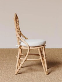 Scaun dining bej din rattan cu perna Origan