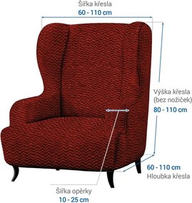 Gaico Huse bielastice CRISTINA cupru fotoliu clasic (l. 60 - 110 cm)