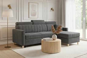 Colțar cu funcție de dormit Vario universal - gri șenil Wind 89