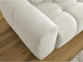 Colțar alb extensibil/cu spațiu de depozitare cu tapițerie din chenille (cu colț pe partea dreaptă/cu șezlong) Roxelane – Bobochic Paris