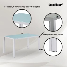 Nuvia 4+1 set de sufragerie alb-bej