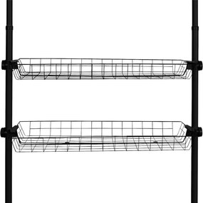 Wenko Set de 2 coșuri din sârmă Herkules, negru