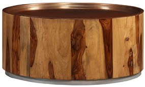 244925 vidaXL Măsuță de cafea, lemn masiv de palisandru și oțel, 68 cm