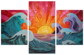 Tablou - Mozaic de valuri (90x60 cm)