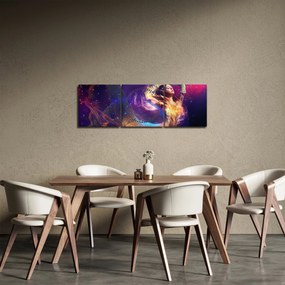 Tablou - Femei mistice (cu ceas) (90x30 cm)