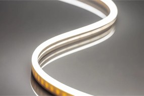 Bandă LED Neon Flex GTV pentru mobilier, lumină rece, 100 LED m, 200 lm m, 12V, IP65, 5 m Alb rece, 12 W/m, 12 V, Neon Flex, 200 lm/m, 12 mm