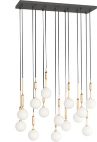 Lustra cu 14 pendule Ero XIV Auriu 80x25