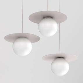 Lustră suspendată pe cablu FLAT, 3xE27/15W/230V, crem