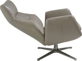 Fotoliu pivotant, rabatabil tapitat cu piele George