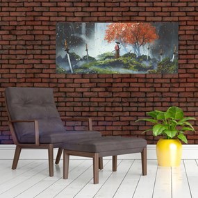 Tablou - Ilustrație a Grădinii de săbii (120x50 cm)