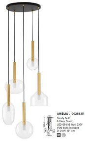 Lustra suspendata design decorativ modern AMELIA 5L