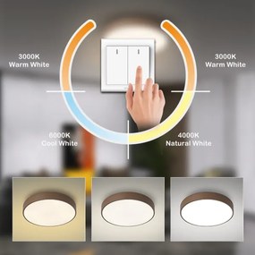 Brilagi - Plafonieră LED POOL LED/36W/230V 3000/4000/6000K 30 cm maro