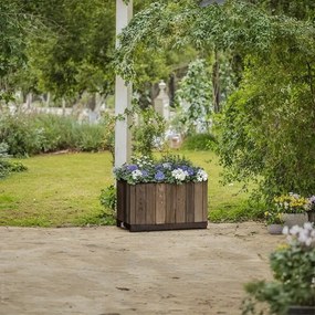 Deco cărămidă din plastic cutie de flori 81 l lemn de frasin