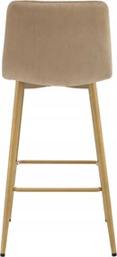 Scaun de bar POZZA VELVET, maro deschis