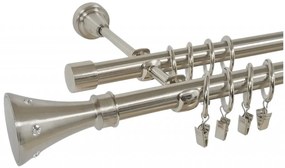 Galerie dubla CARTER /19 - INOX (Alege marime: 180 cm)