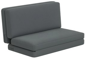 HOMCOM Relaxstol 3 în 1 fășabil, pat pentru oaspeți, divizibil, 138 cm lățime, Gri inchis | Aosom Romania