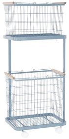 Coş de rufe, metal, gri-albastru, HERMES