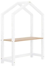Birou din lemn în formă de casă Benlemi Stolly, 97 x 39 x 133 cm, alb