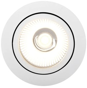 Spot integrat alb 9,5 cm inclusiv LED 1300 lm reglabil IP23 - Gaius