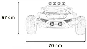 Masinuta Electrica cu acumulator pentru copii NOVOKIDS™ Buggy Maverick Racer S UTV, Cu 2 locuri, 3-12 ani, 24 V, Telecomanda, Max 50 kg, 3 Viteze,