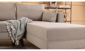 Colțar în L KORFU, crem, pe partea dreaptă