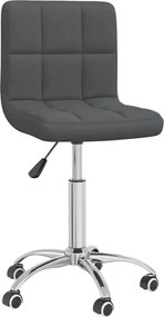 vidaXL Scaun de bucătărie pivotant, gri închis, textil