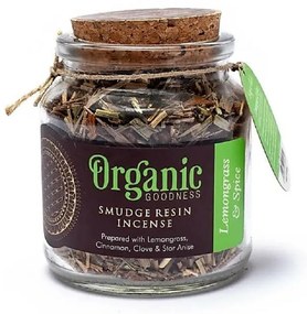 Tămâie organică Lemongrass &amp; Spice, într-unborcan