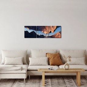 Tablou - Faleze 3D (cu ceas) (90x30 cm)